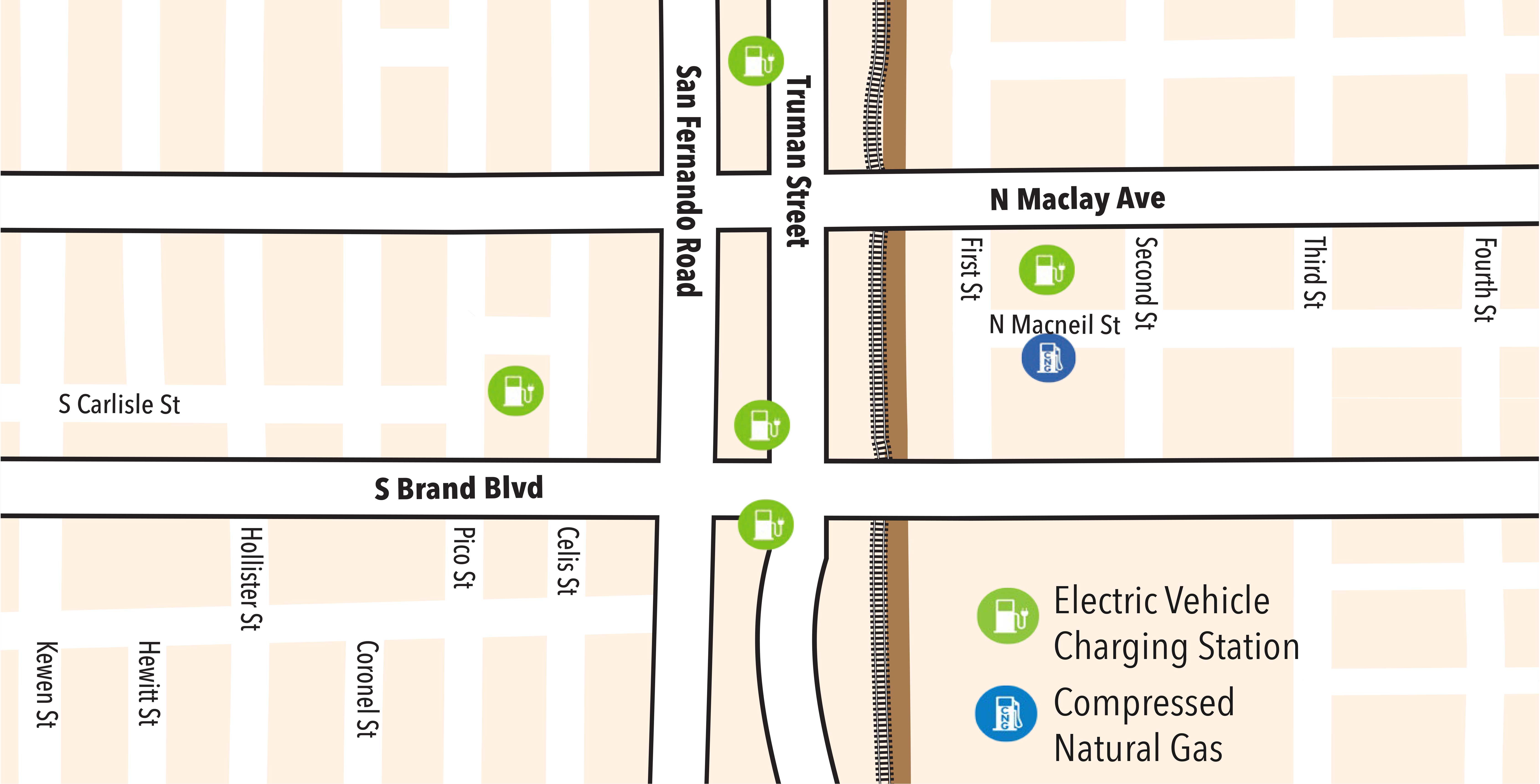 EV and CNG charging station map