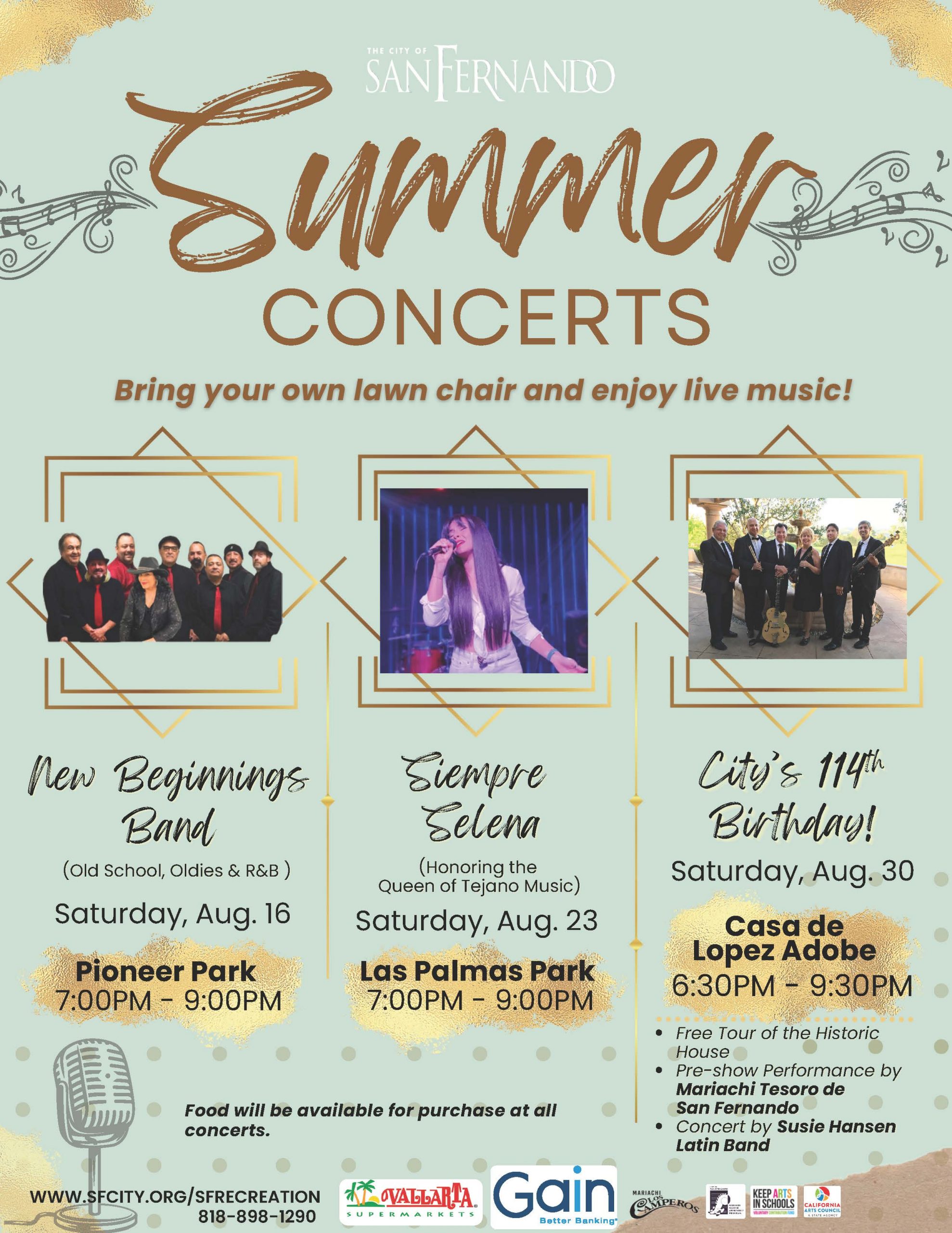 2025 Summer Concert Flyer