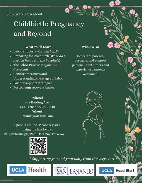Childbirth: pregnancy and beyond; 828 Harding ave, Mondays at 10:30 am
