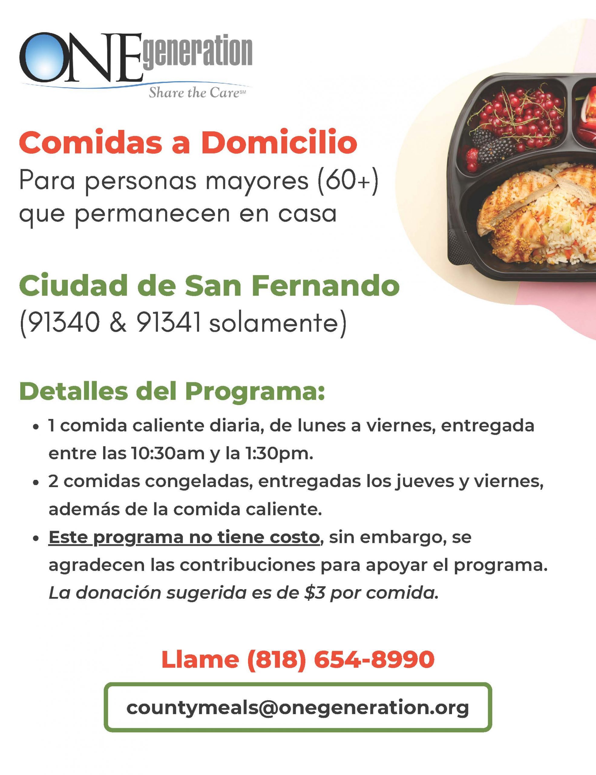 Home-Delivered Meal Program - Spanish
