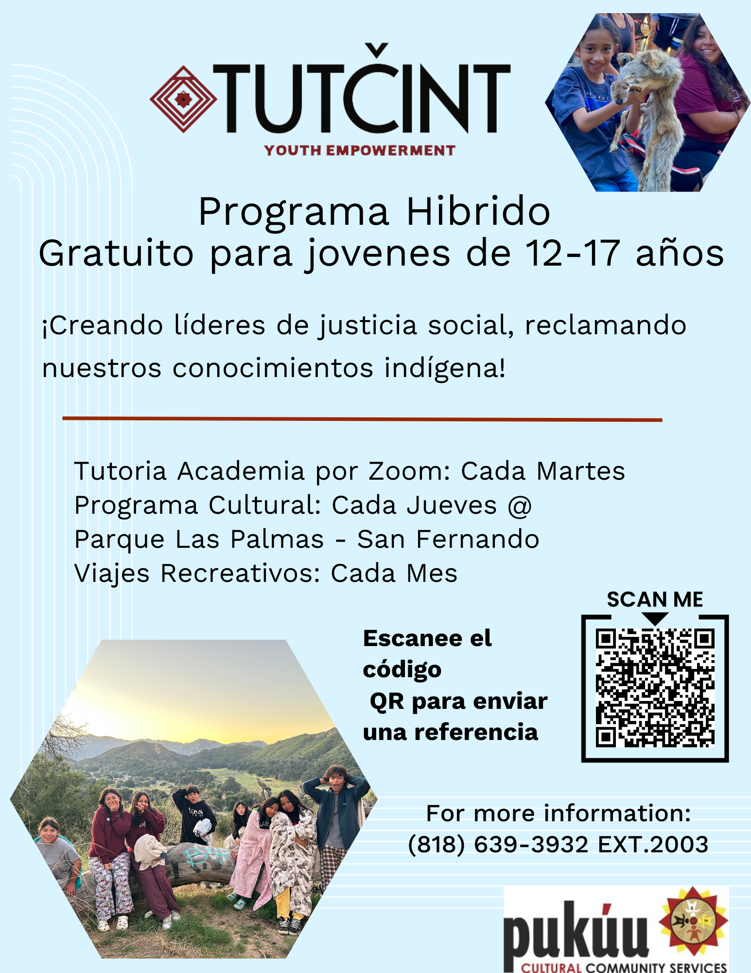 Folleto de empoderamiento juvenil de Tutčint